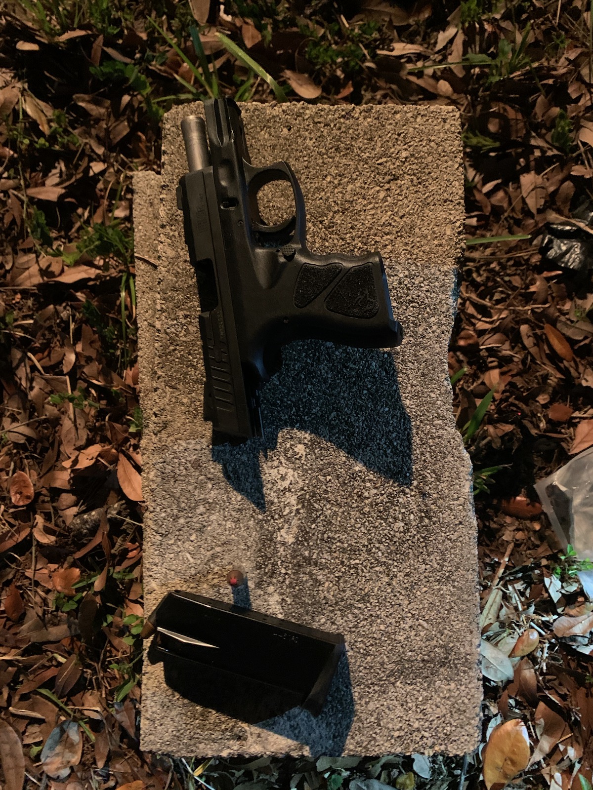 Suspect's handgun 