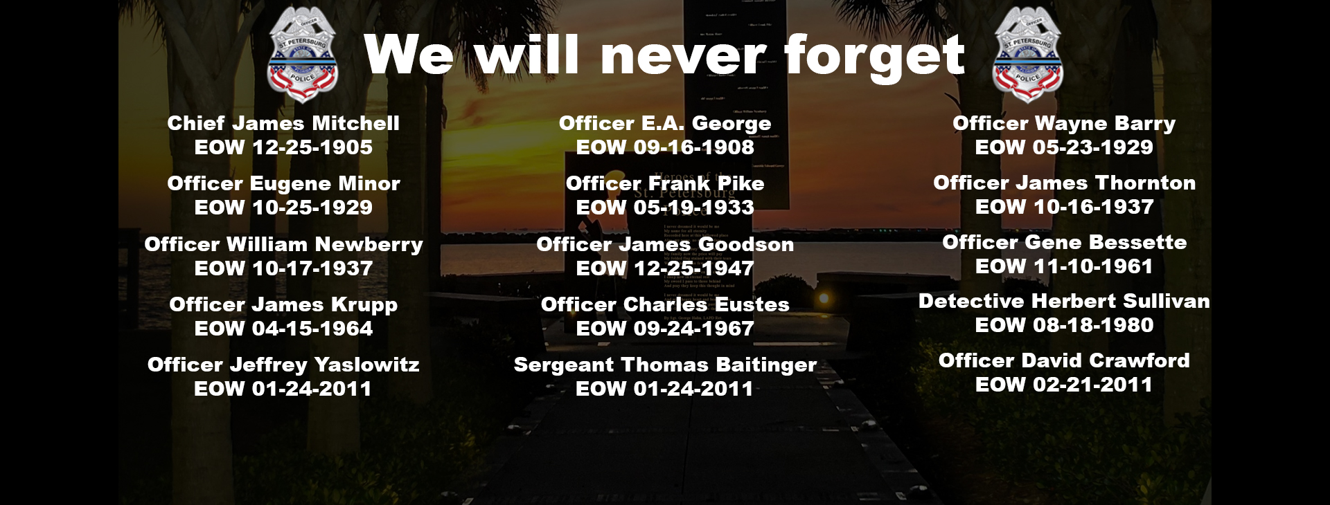 Fallen officers memorial